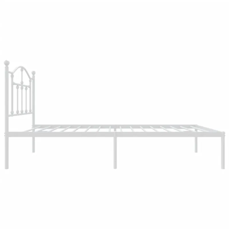 Lovos rėmas be čiužinio, baltas, 75x190cm, metalas