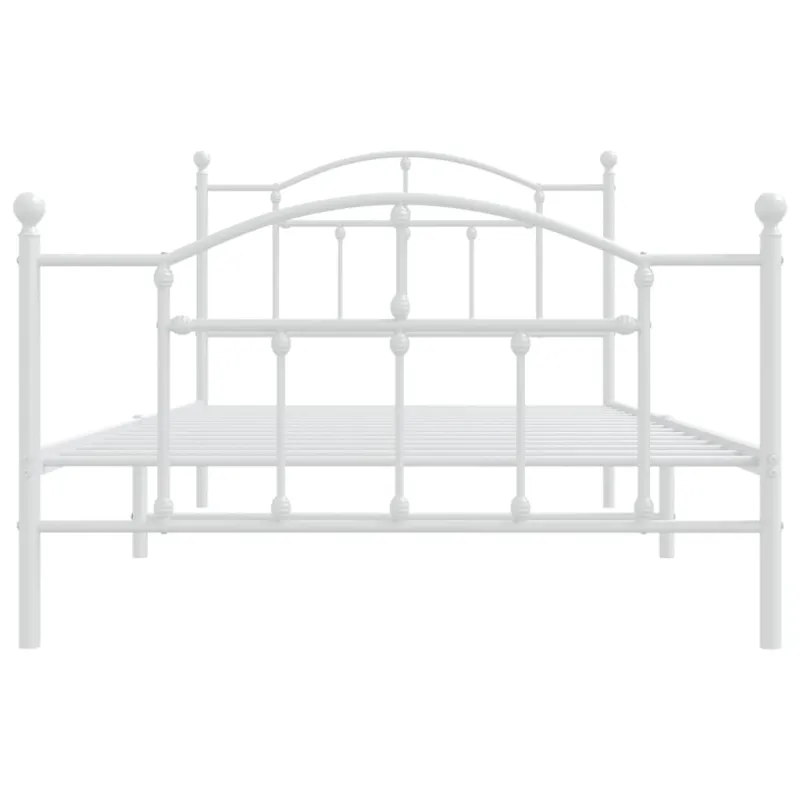 Lovos rėmas su galvūgaliu/kojūgaliu, baltas, 107x203cm, metalas