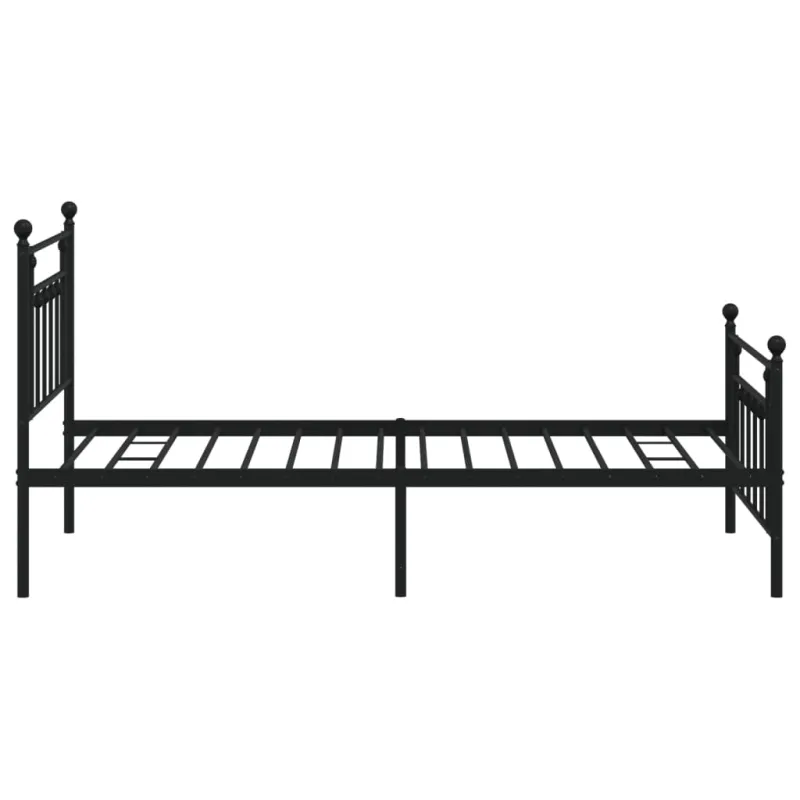 Lovos rėmas su galvūgaliu/kojūgaliu, juodas, 107x203cm, metalas