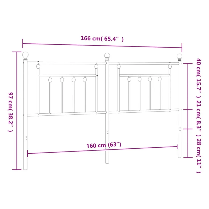 Metalinis pakaitinis galvūgalis, juodos spalvos, 160cm