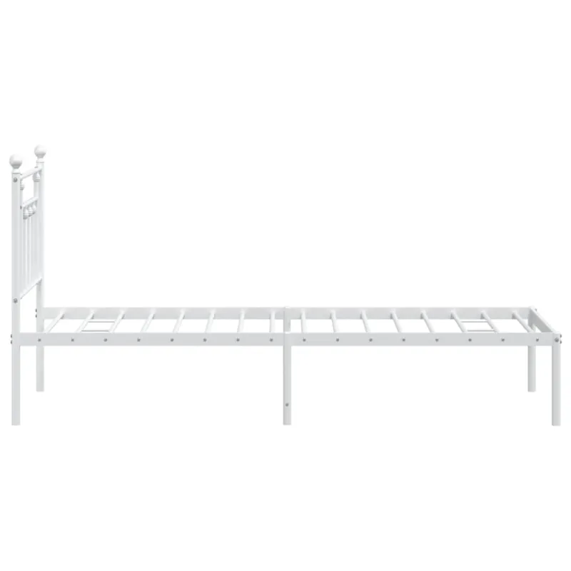 Lovos rėmas be čiužinio, baltas, 75x190cm, metalas