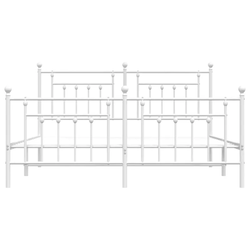 Lovos rėmas su galvūgaliu/kojūgaliu, baltas, 183x213cm, metalas