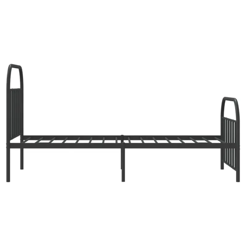 Lovos rėmas su galvūgaliu/kojūgaliu, juodas, 107x203cm, metalas