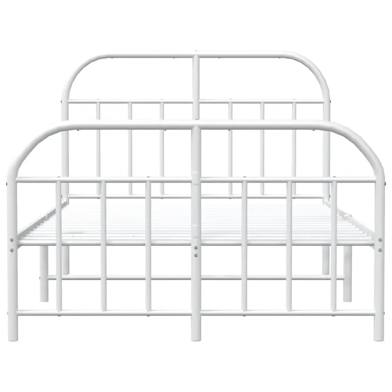 Lovos rėmas su galvūgaliu/kojūgaliu, baltas, 120x190cm, metalas