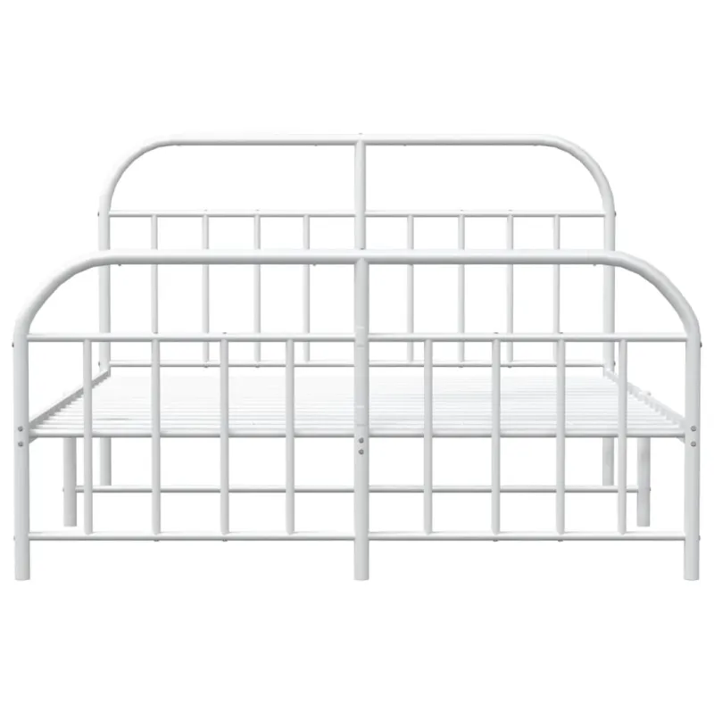 Lovos rėmas su galvūgaliu/kojūgaliu, baltas, 140x190cm, metalas