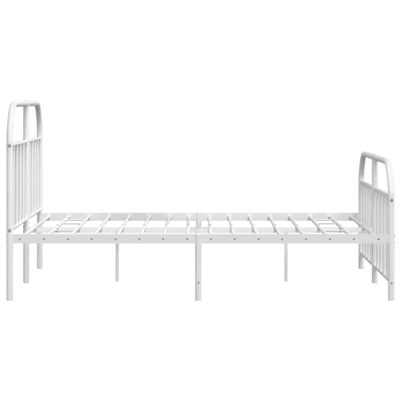 Lovos rėmas su galvūgaliu/kojūgaliu, baltas, 183x213cm, metalas