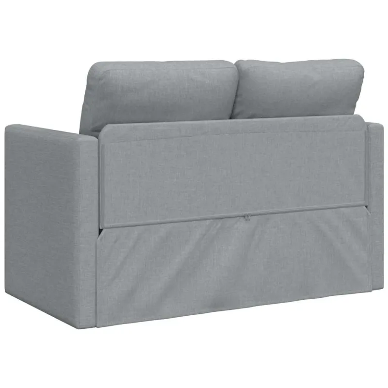 Grindų sofa-lova, 2-1, šviesiai pilka, 112x174x55cm, audinys