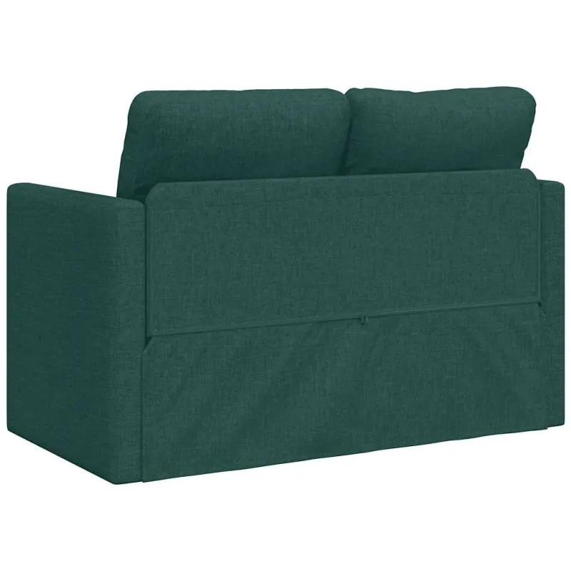 Grindų sofa-lova, 2-1, tamsiai žalia, 112x174x55cm, audinys