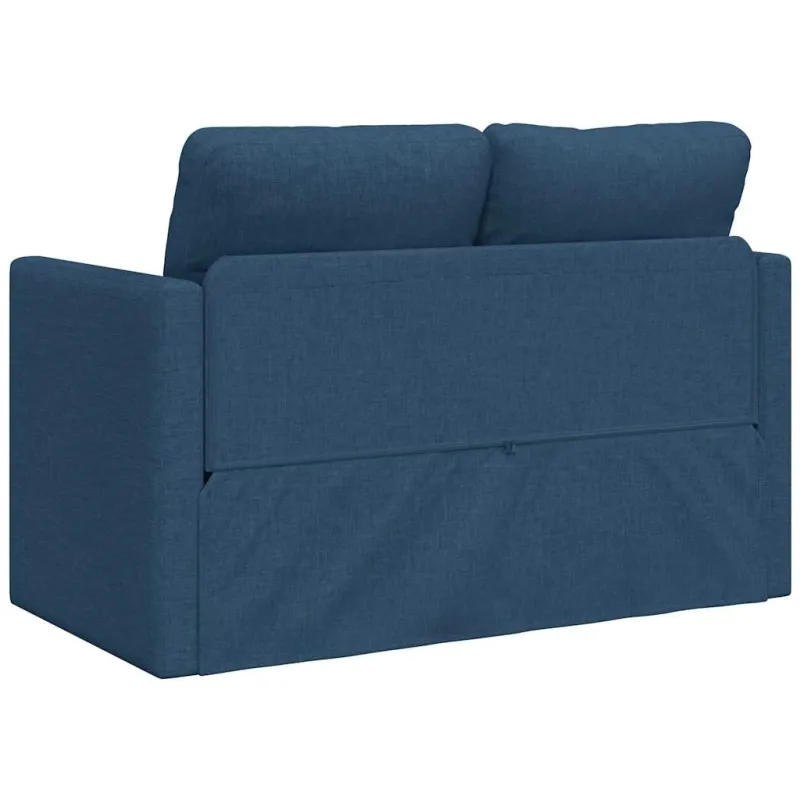 Grindų sofa-lova, 2-1, mėlynos spalvos, 112x174x55cm, audinys