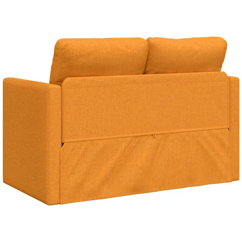Grindų sofa-lova, 2-1, tamsiai geltona, 112x174x55cm, audinys