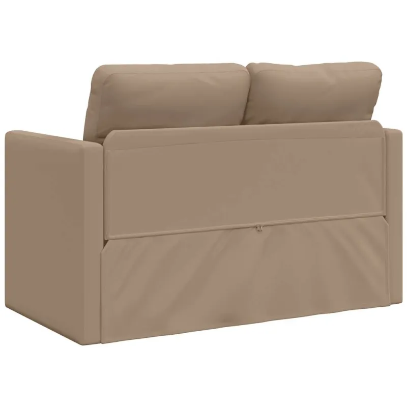 Grindų sofa-lova, 2-1, kapučino, 112x174x55cm, dirbtinė oda