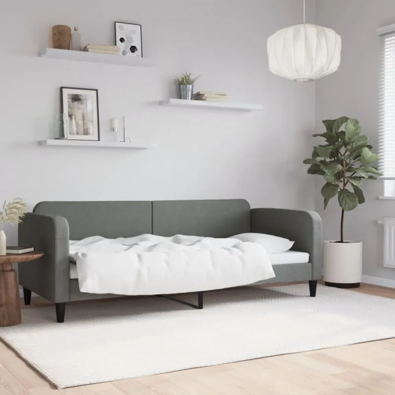Sofa, tamsiai pilkos spalvos, 80x200cm, audinys