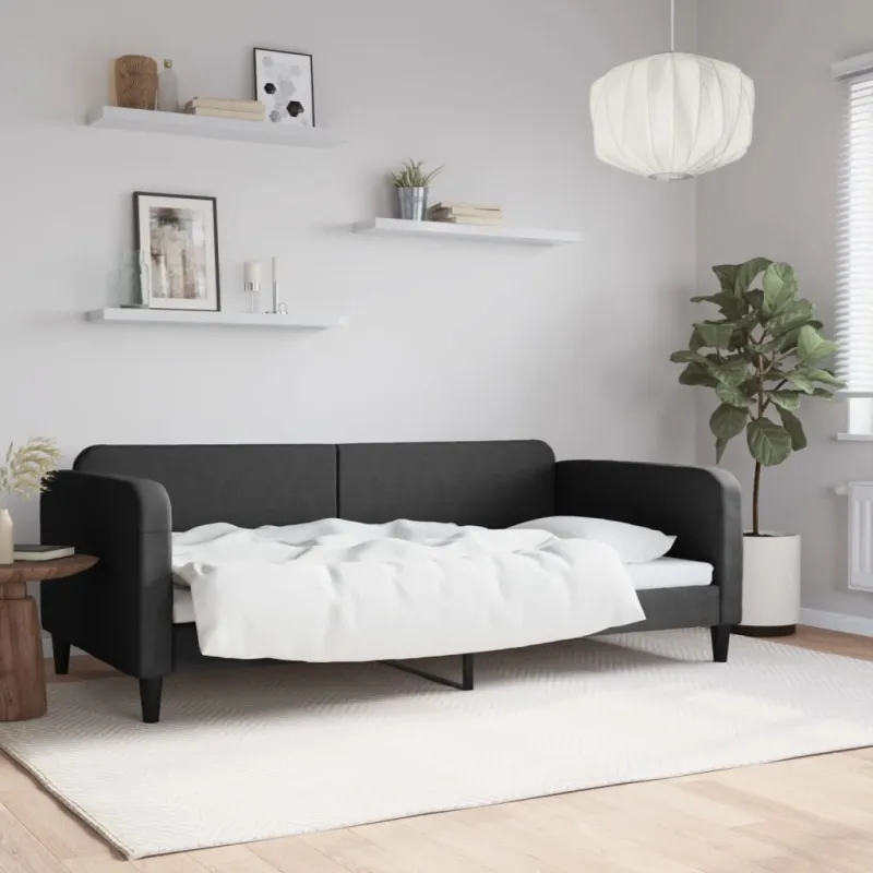Sofa, juodos spalvos, 100x200cm, audinys