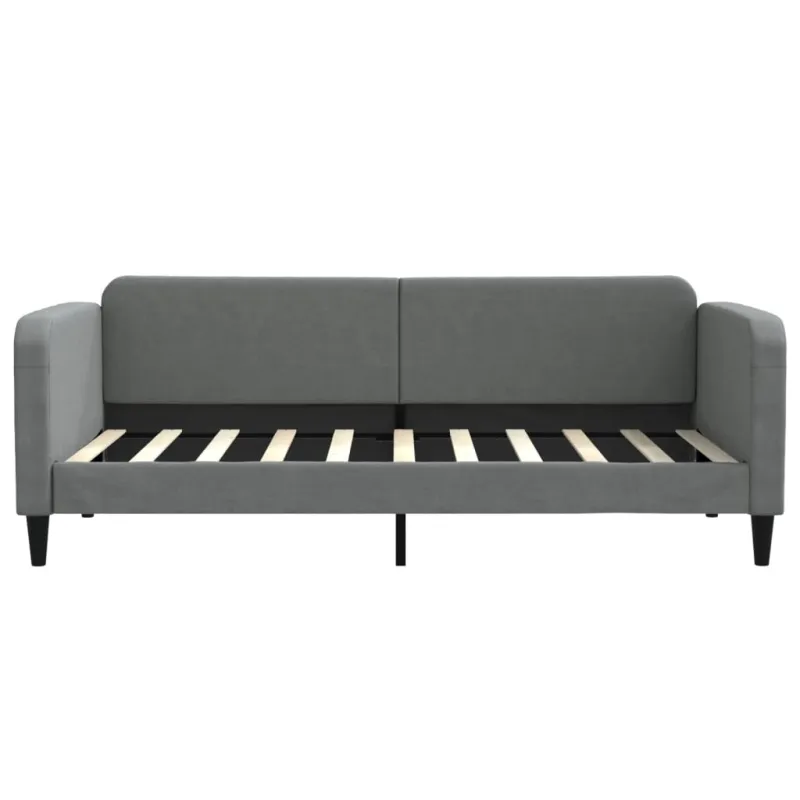 Sofa, tamsiai pilkos spalvos, 90x190cm, audinys