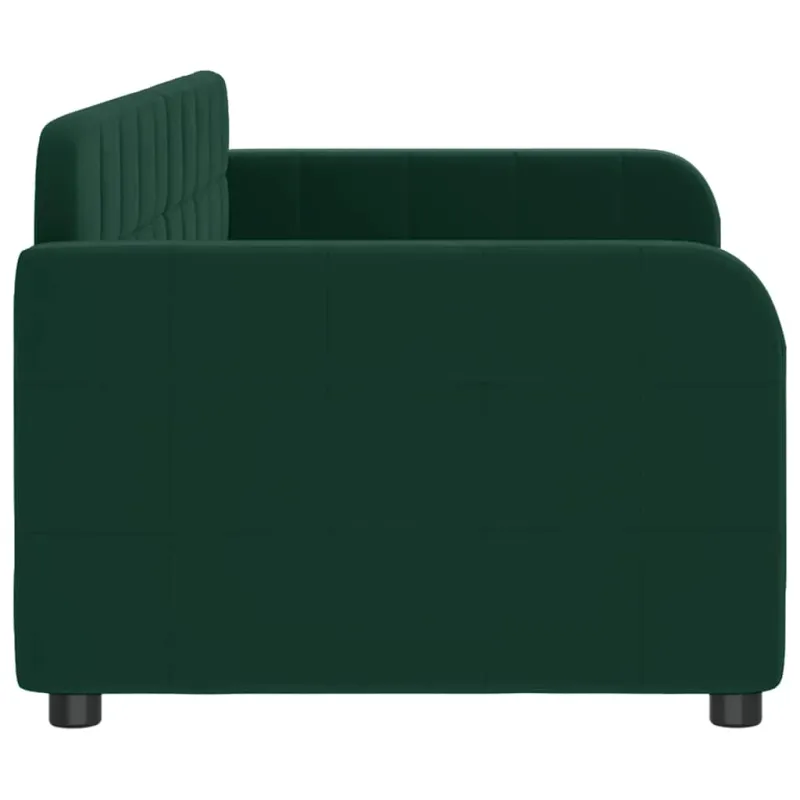 Sofa, tamsiai žalios spalvos, 80x200cm, aksomas