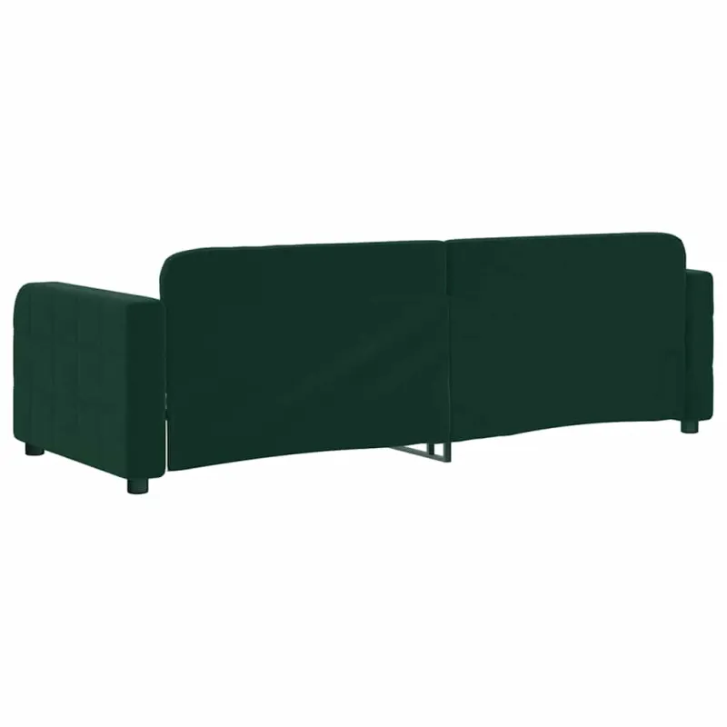 Sofa, tamsiai žalios spalvos, 80x200cm, aksomas