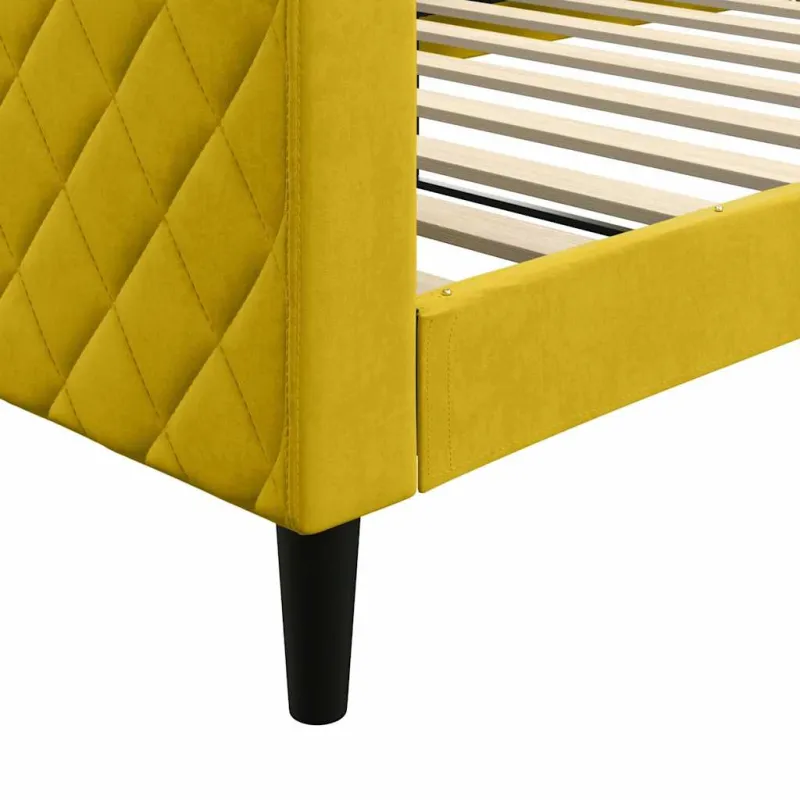 Sofa, geltonos spalvos, 100x200cm, aksomas