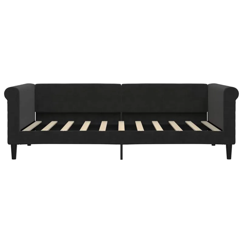Sofa, juodos spalvos, 90x190cm, aksomas