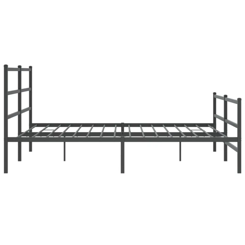 Lovos rėmas su galvūgaliu/kojūgaliu, juodas, 193x203cm, metalas