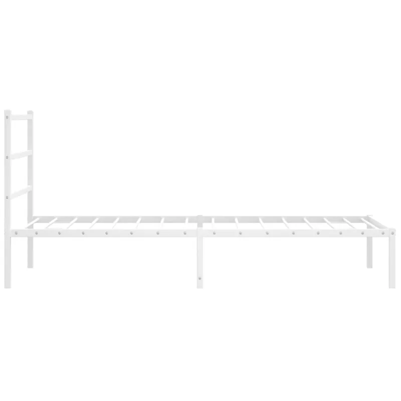Metalinis lovos rėmas su galvūgaliu, baltos spalvos, 100x200cm