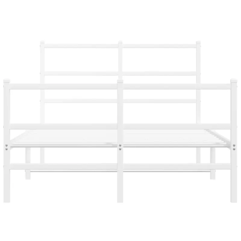 Lovos rėmas su galvūgaliu/kojūgaliu, baltas, 120x200cm, metalas