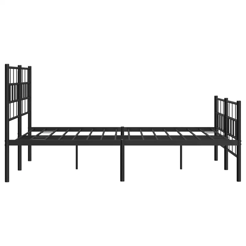 Lovos rėmas su galvūgaliu/kojūgaliu, juodas, 135x190cm, metalas