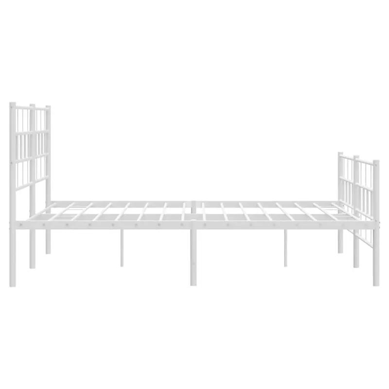 Lovos rėmas su galvūgaliu/kojūgaliu, baltas, 135x190cm, metalas