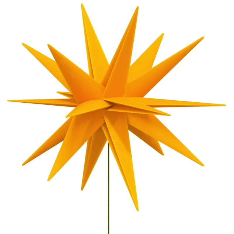 Kalėdinis šviestuvas su kuoliuku ir LED, geltonas, 57cm