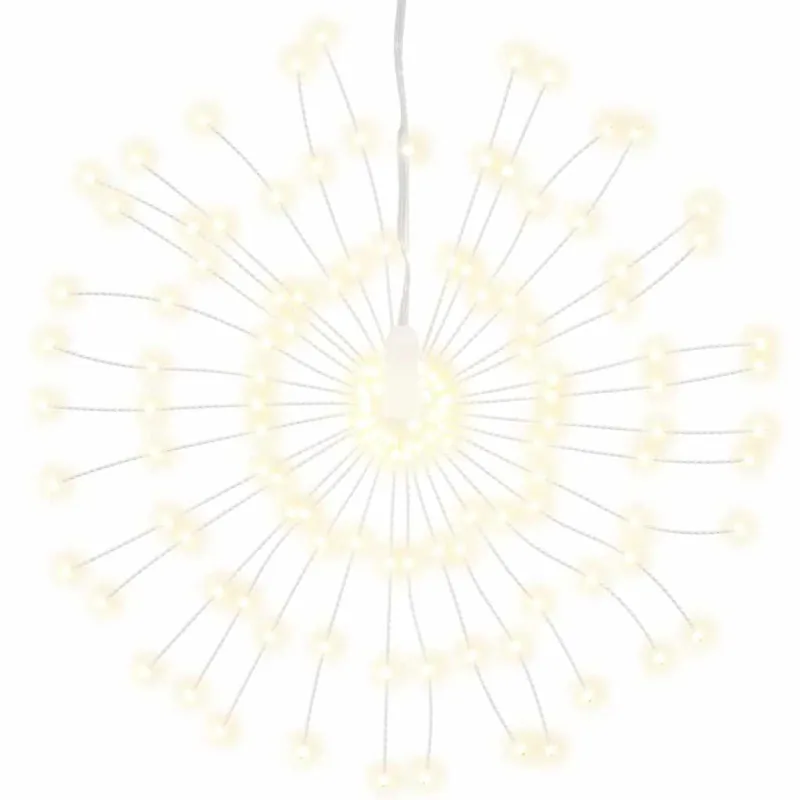 Kalėdiniai šviestuvai fejerverkai, 4vnt., šilti balti, 140 LED