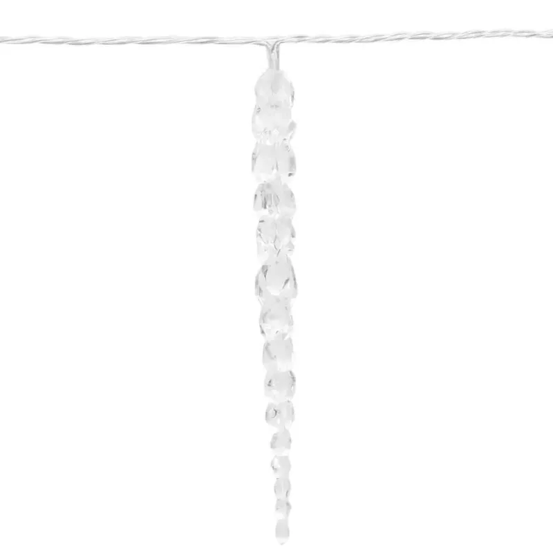 Kalėdinė girlianda varvekliai, 200 mėlynų LED, akrilas/PVC, 20m
