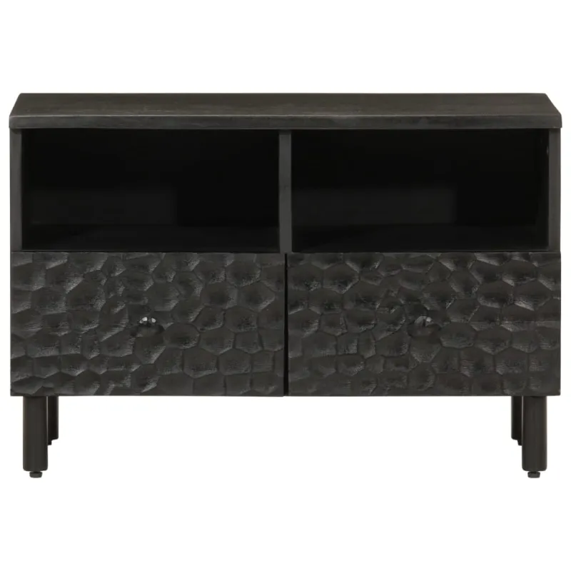 Televizoriaus spintelė, juoda, 70x33x46cm, mango masyvas