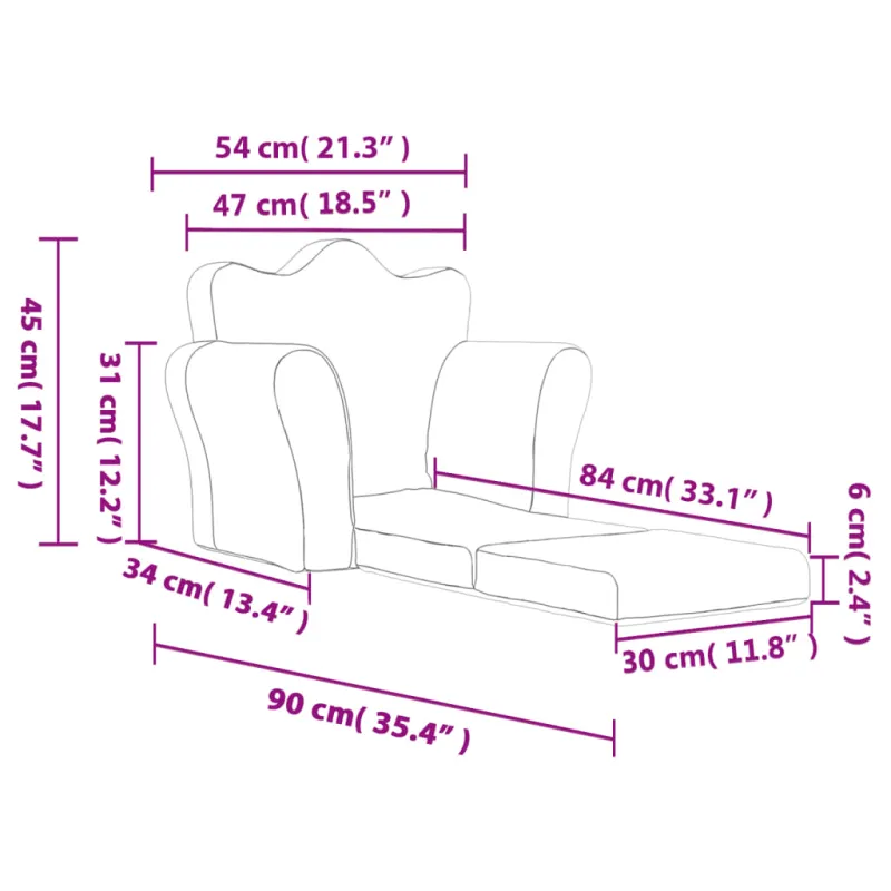 Vaikiška sofa-lova, šviesiai pilkos spalvos, minkštas pliušas