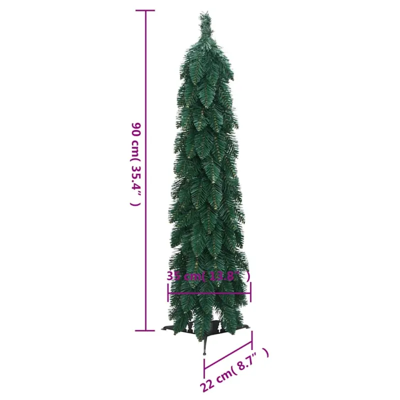 Dirbtinė apšviesta Kalėdų eglutė su 45 LED lemputėmis, 90cm
