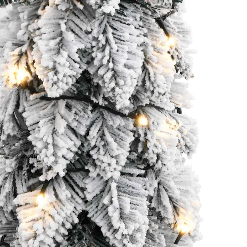 Dirbtinė apšviesta Kalėdų eglutė su 30 LED ir sniegu, 60cm