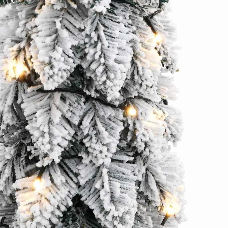 Dirbtinė apšviesta Kalėdų eglutė su 45 LED ir sniegu, 90cm