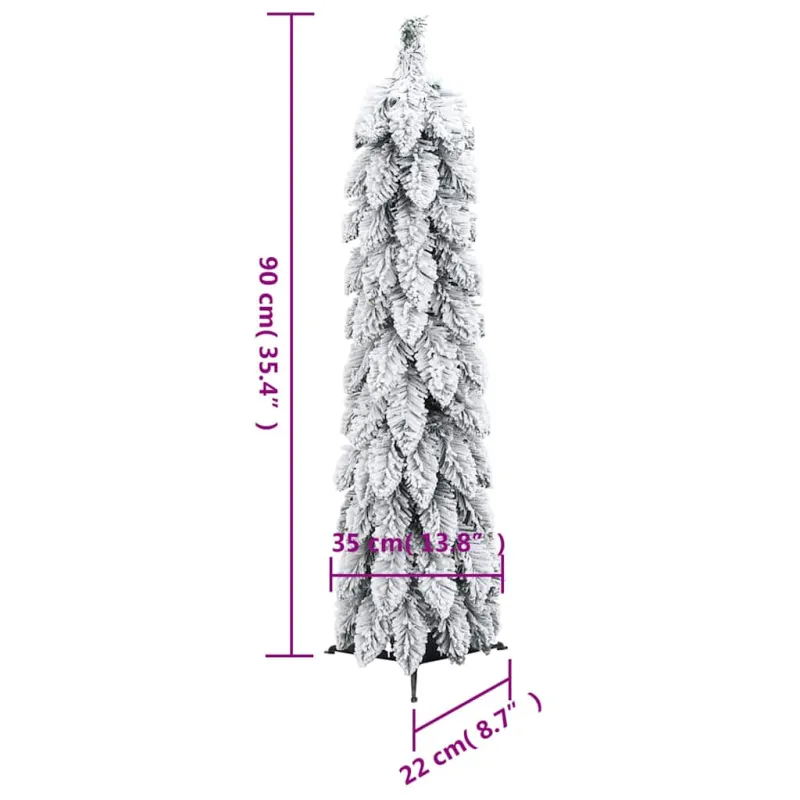Dirbtinė apšviesta Kalėdų eglutė su 45 LED ir sniegu, 90cm