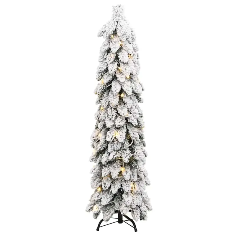 Dirbtinė apšviesta Kalėdų eglutė su 80 LED ir sniegu, 150cm