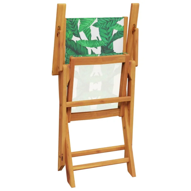 Puutarhakomplekti, 5 osaa, kangasta ja puuta, lehtineen
