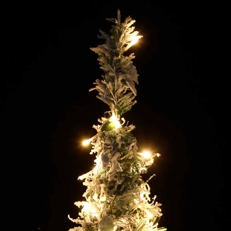 Išskleidžiama dirbtinė Kalėdų eglutė su sniegu, 120cm, 50 LED