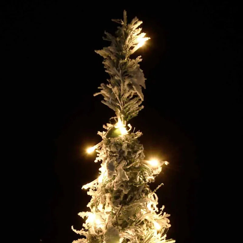 Išskleidžiama dirbtinė Kalėdų eglutė su sniegu, 150cm, 100 LED