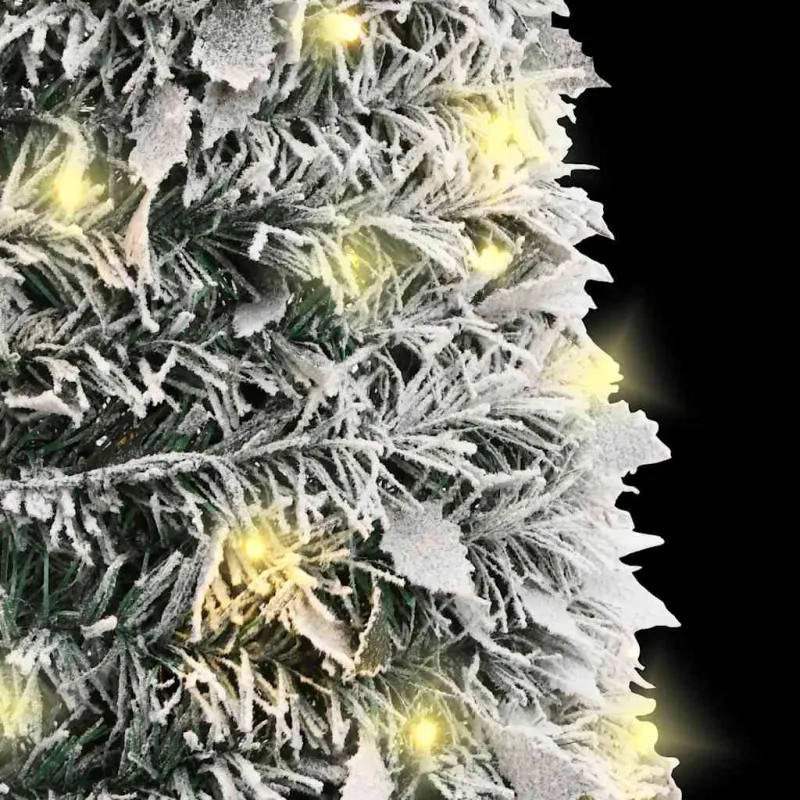 Išskleidžiama dirbtinė Kalėdų eglutė su sniegu, 150cm, 100 LED