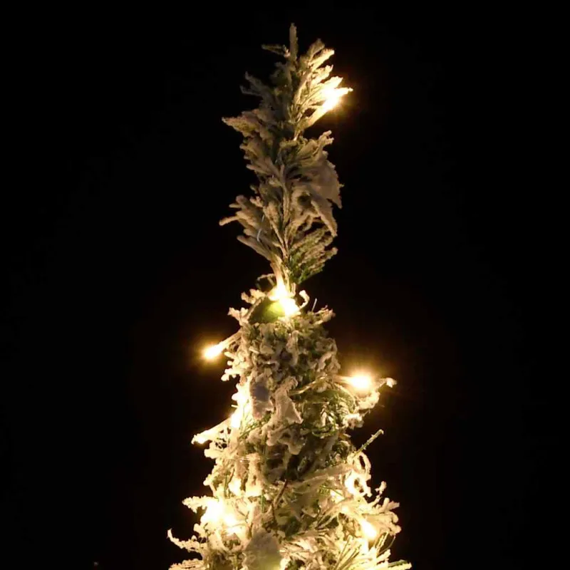 Išskleidžiama dirbtinė Kalėdų eglutė su sniegu, 180cm, 150 LED