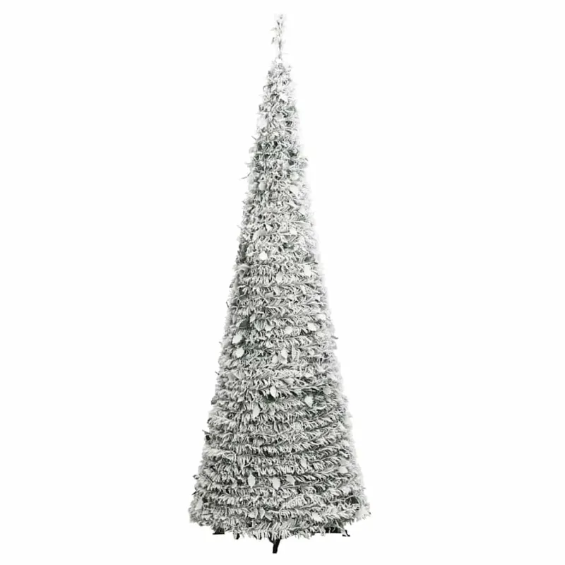 Išskleidžiama dirbtinė Kalėdų eglutė su sniegu, 180cm, 150 LED