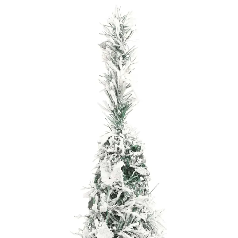 Išskleidžiama dirbtinė Kalėdų eglutė su sniegu, 210cm, 200 LED