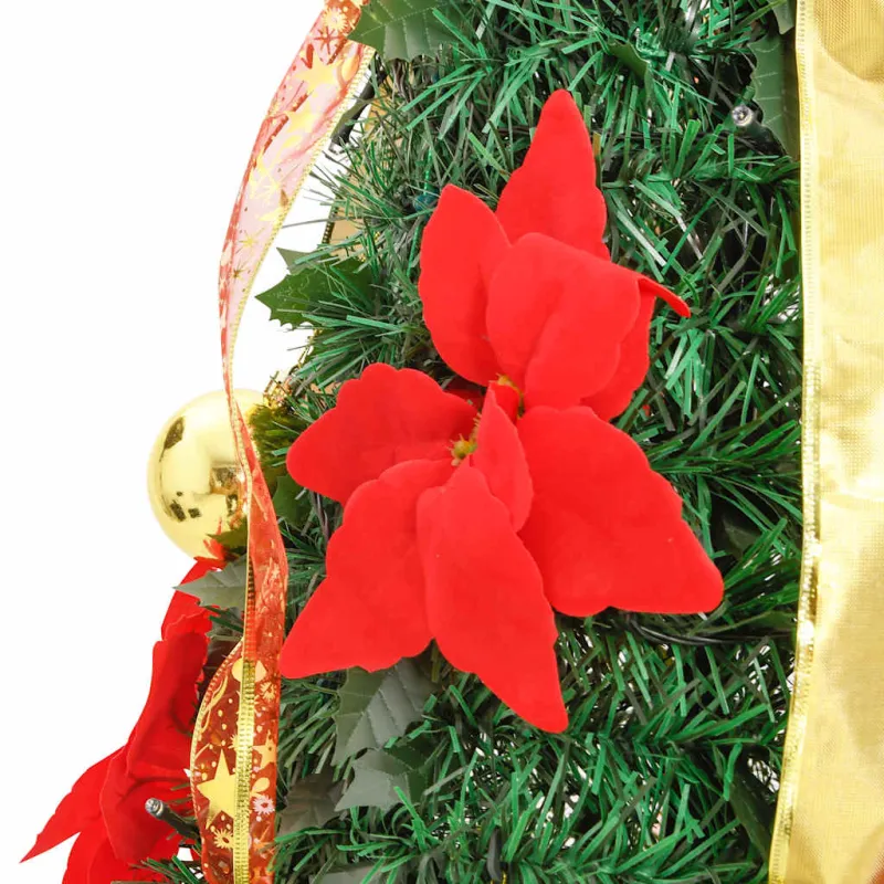 Išskleidžiama dirbtinė Kalėdų eglutė, žalia, 120cm, 50 LED