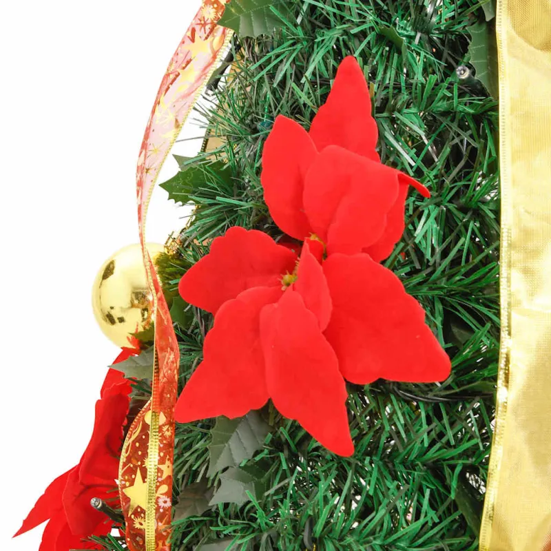 Išskleidžiama dirbtinė Kalėdų eglutė, žalia, 150cm, 100 LED