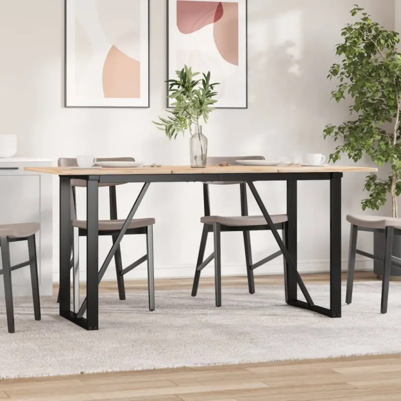 Valgomojo stalo kojos, 140x60x73cm, plieninis, O formos rėmas