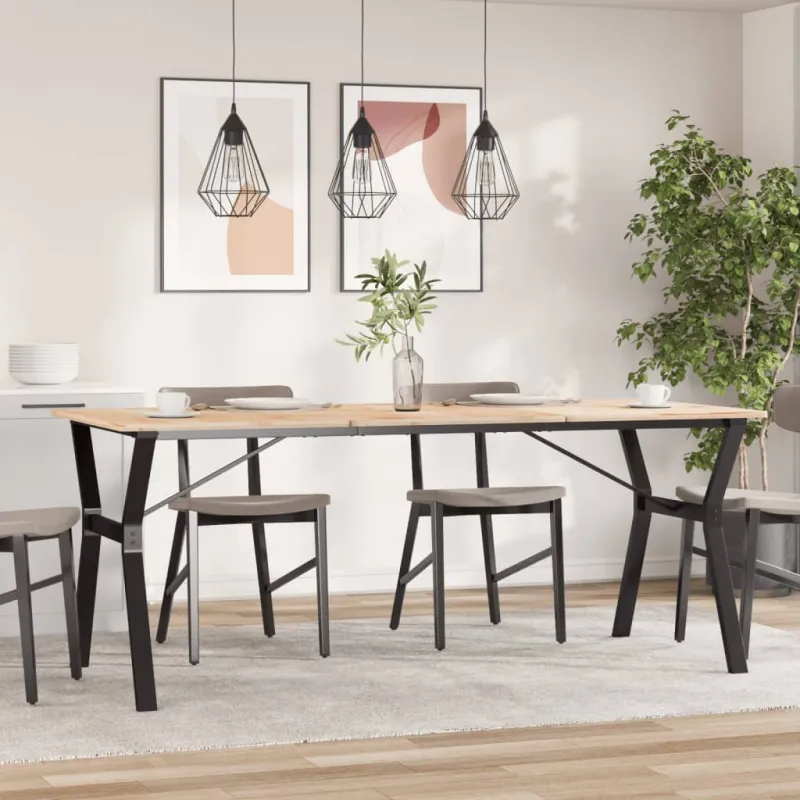 Valgomojo stalo kojos, 180x80x73cm, plieninis, Y formos rėmas