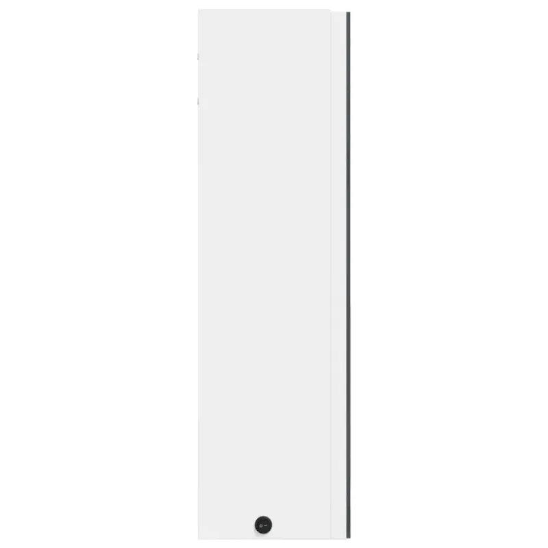 Veidrodinė vonios kambario spintelė su LED, balta, 60x13x52cm