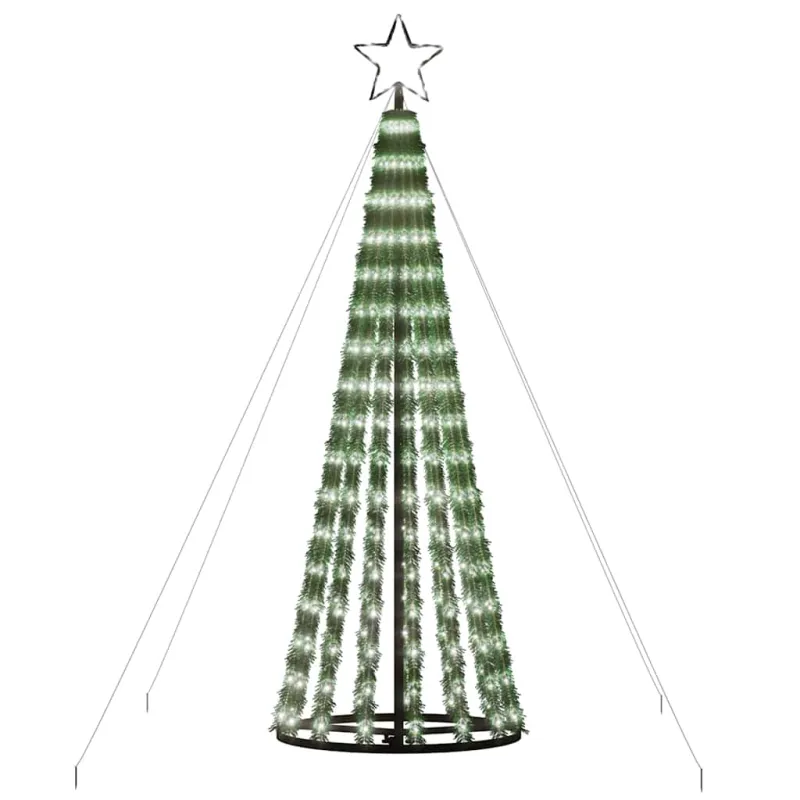 LED Kalėdų eglutė 275 LED Šalta Balta 180 cm